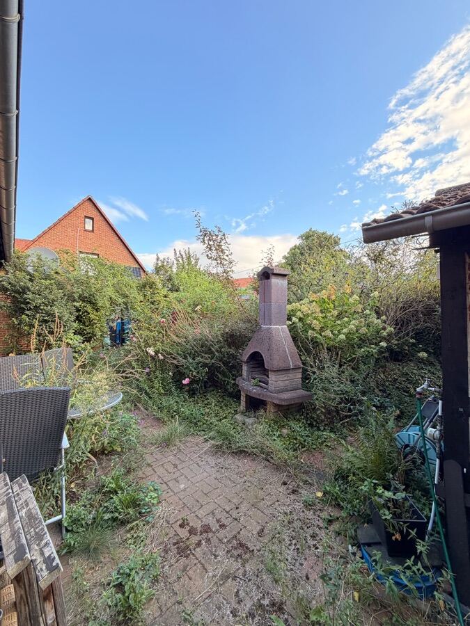 Verwilderter Garten in Hannover vor der Sanierung